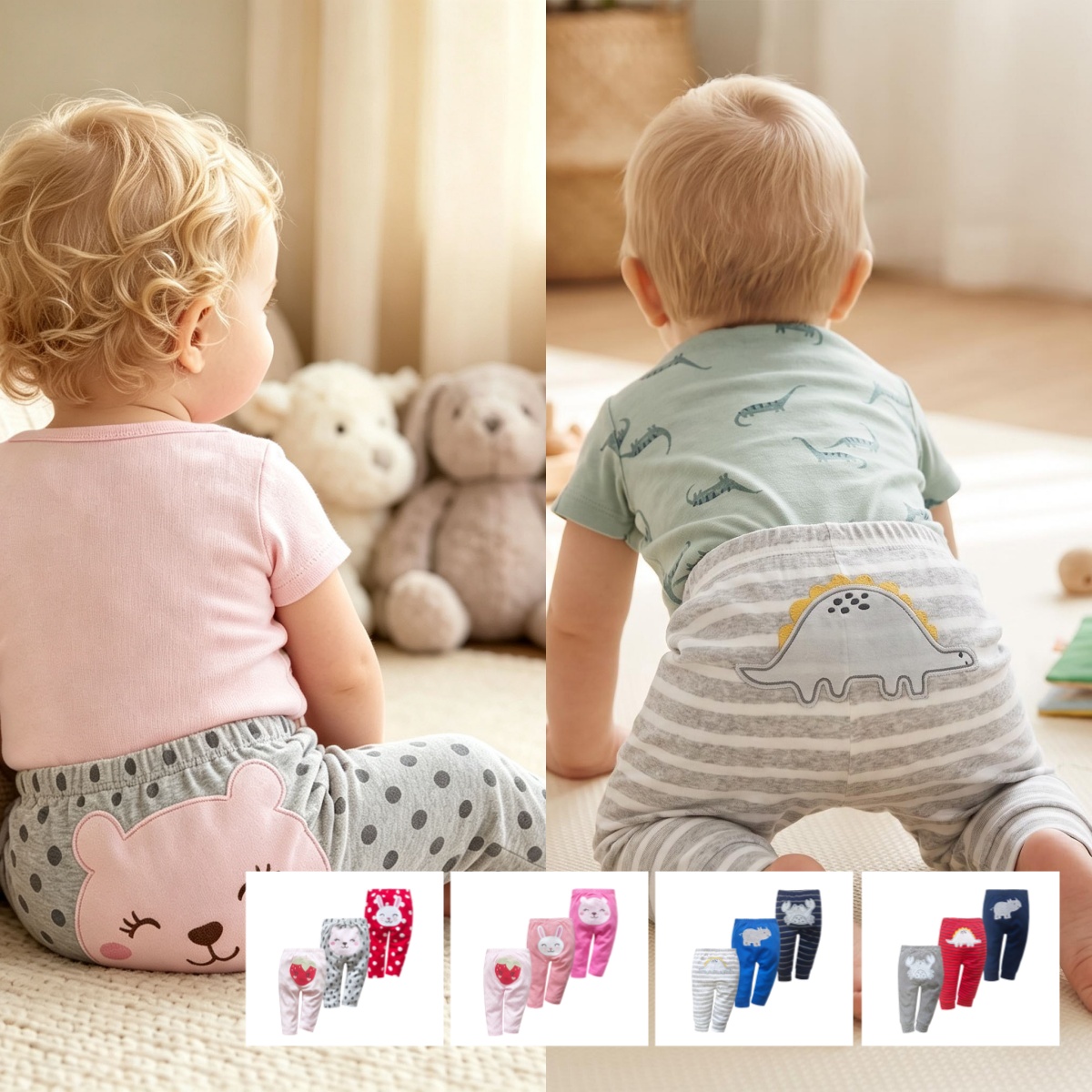 Summer Clothing Newborn - 3 Parça Unisex Pamuklu Harem PP