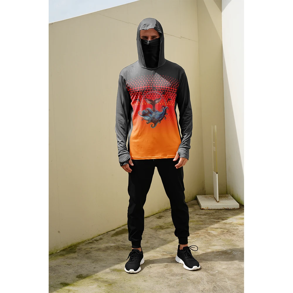 Summer Clothing Us - Balıkçı Gömlekleri Erkek Güneş Korumalı Kapüşonlu