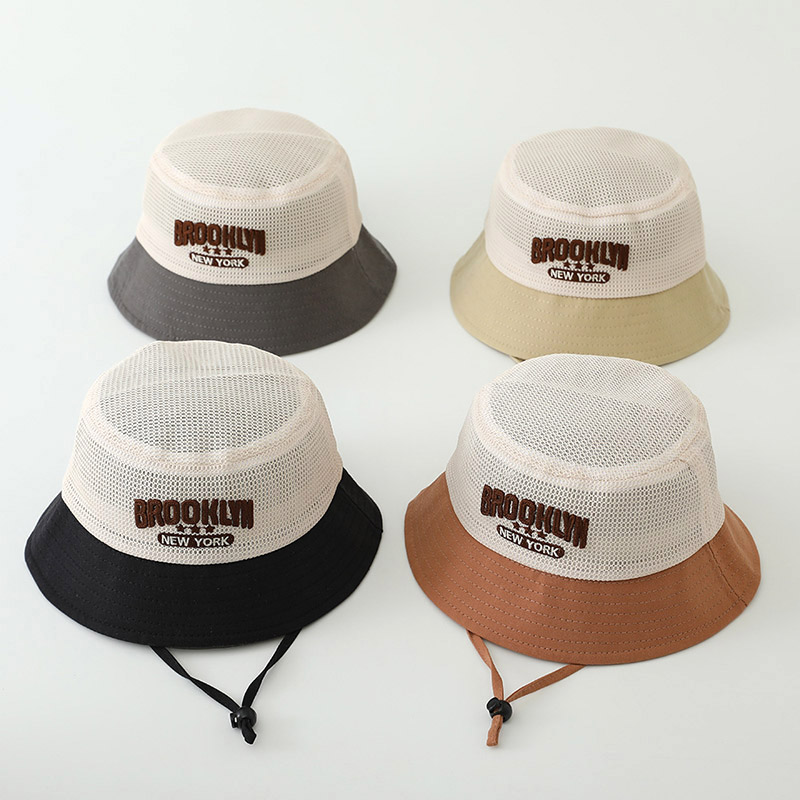 Summer Clothing Capsule - Harfli İşlemeli Bebek Güneş Şapkası Yazlık