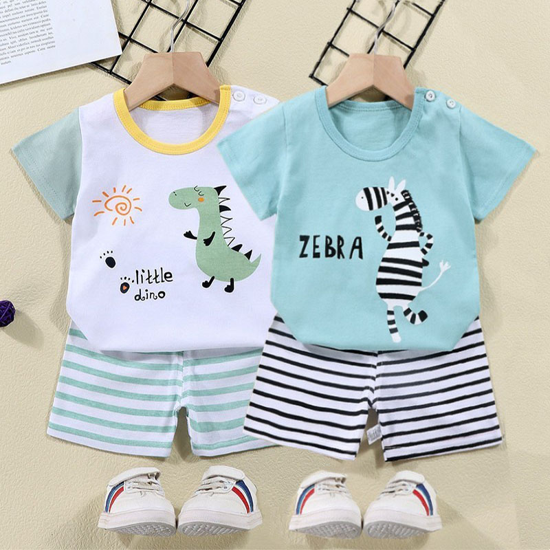 Summer Clothing Newborn - Pamuk Tees + Şort 2 parçalı