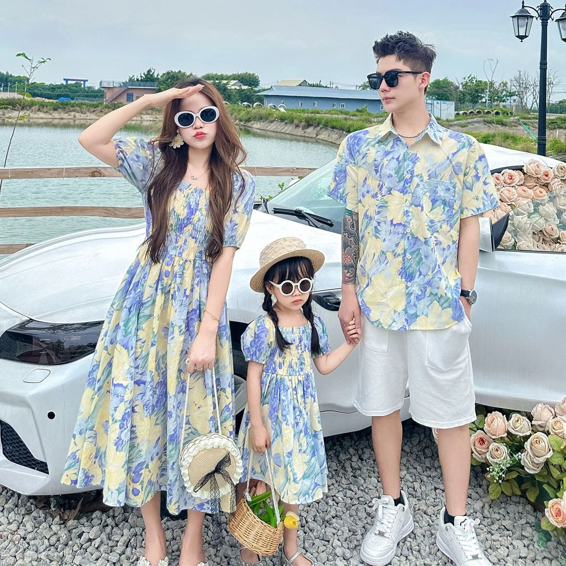 Tatil Görünümü Aile Kombin Kıy - Summer Clothing Looks incelemesi ve fiyatı
