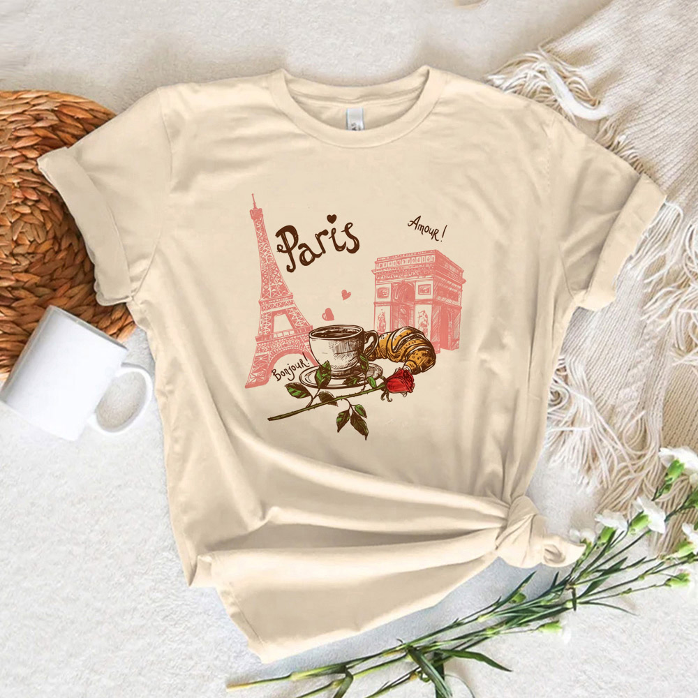 Paris Baskılı kadın T-shirt Ka - Summer Clothing In Paris incelemesi ve fiyatı