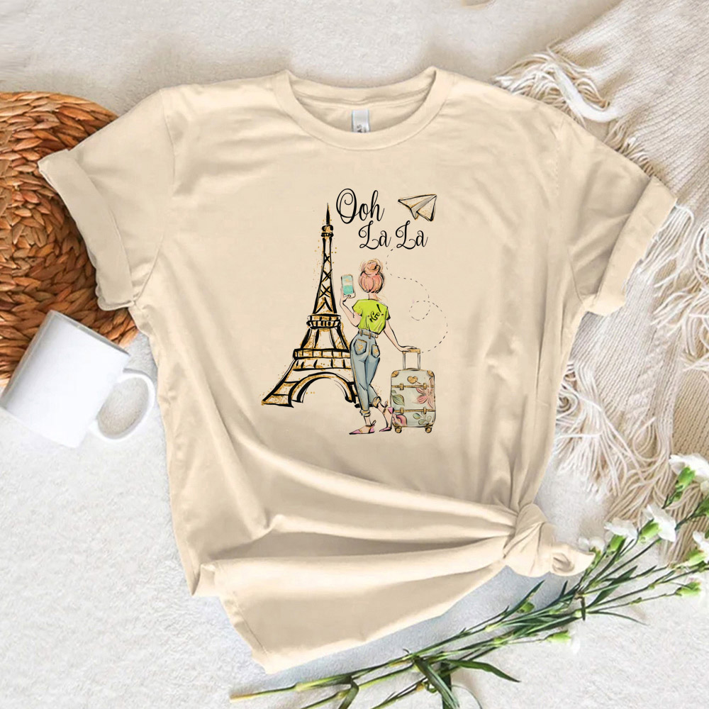 Paris Baskılı kadın T-shirt Ka - Summer Clothing In Paris incelemesi ve fiyatı