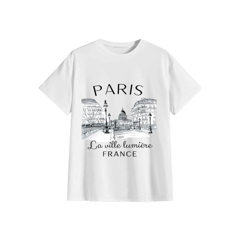 90'lar T Shirt Paris Kadın Bas - Summer Clothing In Paris incelemesi ve fiyatı